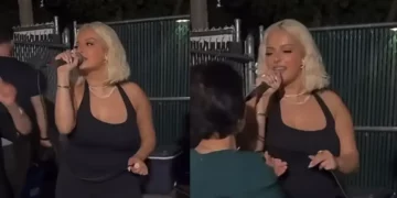 Bebe Rexha e ‘kall’ atmosferën, këndon shqip “Hajde halla e madhe”