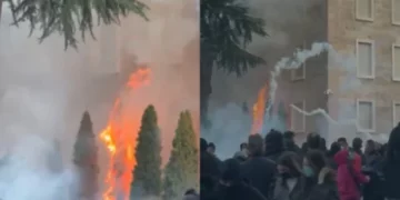 Tirana në kaos, tetë orë protestë – përplasje me policinë dhe dëme materiale