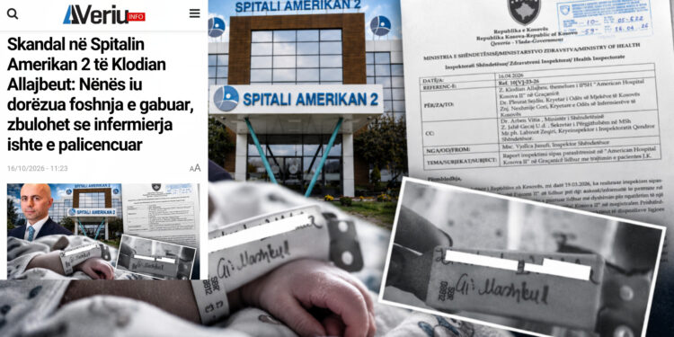 Skandali me ndrrim të foshnjës /MSh dërgon në Komision Disiplinor inspektoren që nuk e gjobiti “Spitalin Amerikan 2”