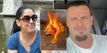 Pamje rrënqethëse: Publikohet videoja që Jeton Sylaj ia kishte dërguar Arlinda Zekajt, pamjet shfaqin djegien e rrobave