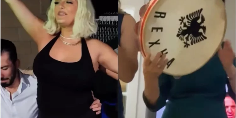 Bebe Rexha s’i harron traditat shqiptare, ia merr valles mes tupanave në dasmën e vëllait – publikohen pamjet