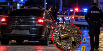 Breshëri të shtënash nga një Opel pa targa në Hajvali, gjenden gëzhoja e municion – këta janë dy të dyshuarit që po kërkohen nga Policia