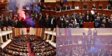 Mes tymit dhe kaosit të opozitës mbyllet seanca në Kuvendin e Shqipërisë, 4 deputetë u përjashtuan, prezent ishte edhe Rama