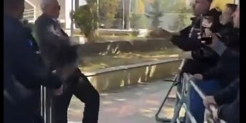 Sami Kurteshi i VV “provokon” protestuesit, ata e gjuajnë me fishekzjarre