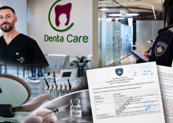 “Denta Care” e Adonis Bujupit u zbulua duke ofruar shërbime ‘filler’ pa licencim, dokumentet zbulojnë mospërputhje në raportimin e Inspektoratit
